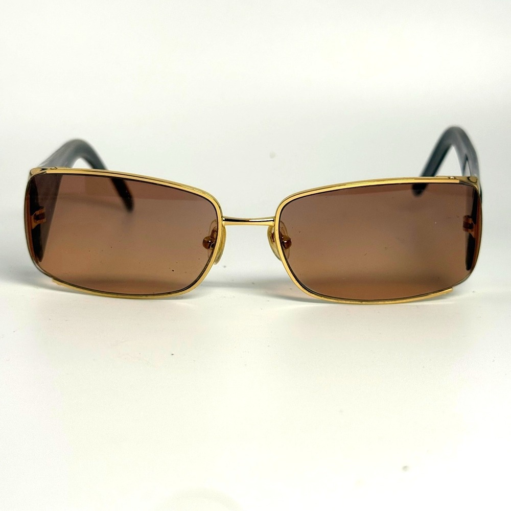 Vogue VO 3572-S Sunglasses Gold Marbled Grey Rectangle Brown Lens 58-17-135